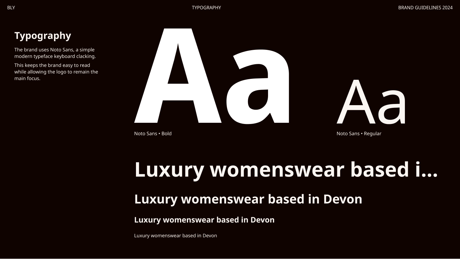 BLY typography